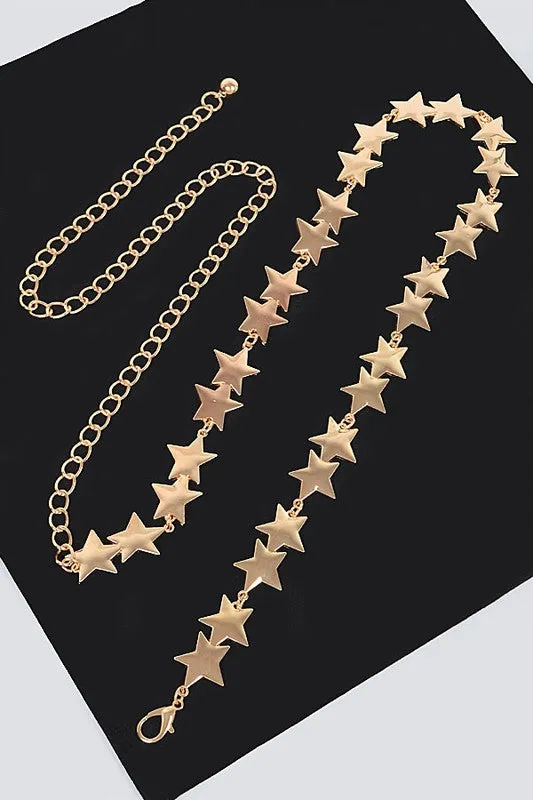 Be A Star Chain Belt - Gold