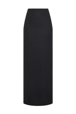 BLACK LONG PENCIL SKIRT