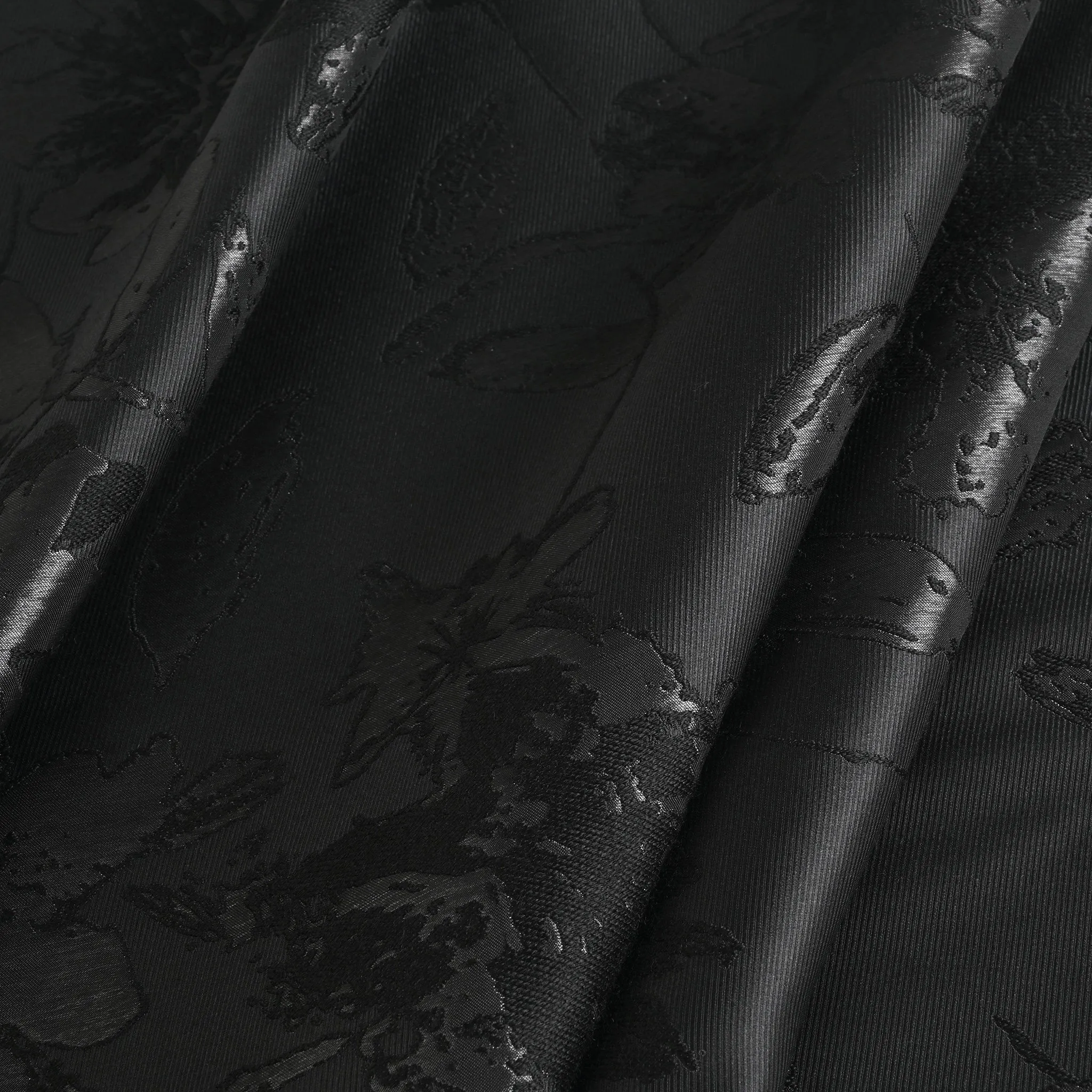 Black Shiny Jacquard 3189