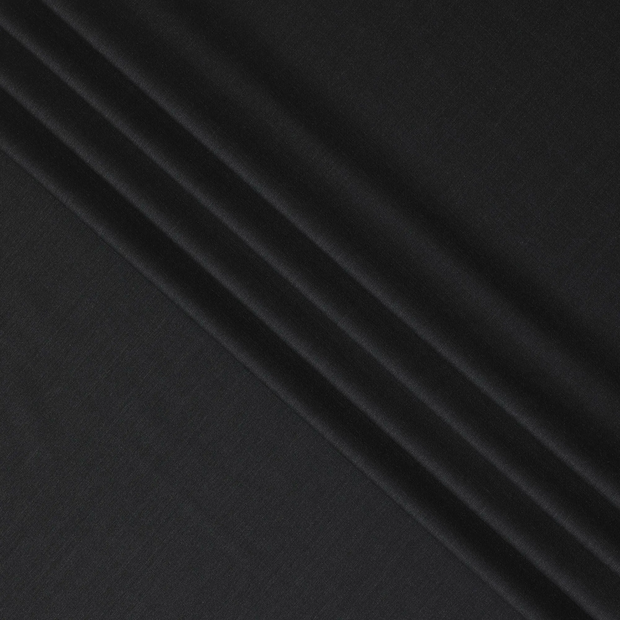 Charcoal black Premium Super 140's blended wool suiting fabric-D17268