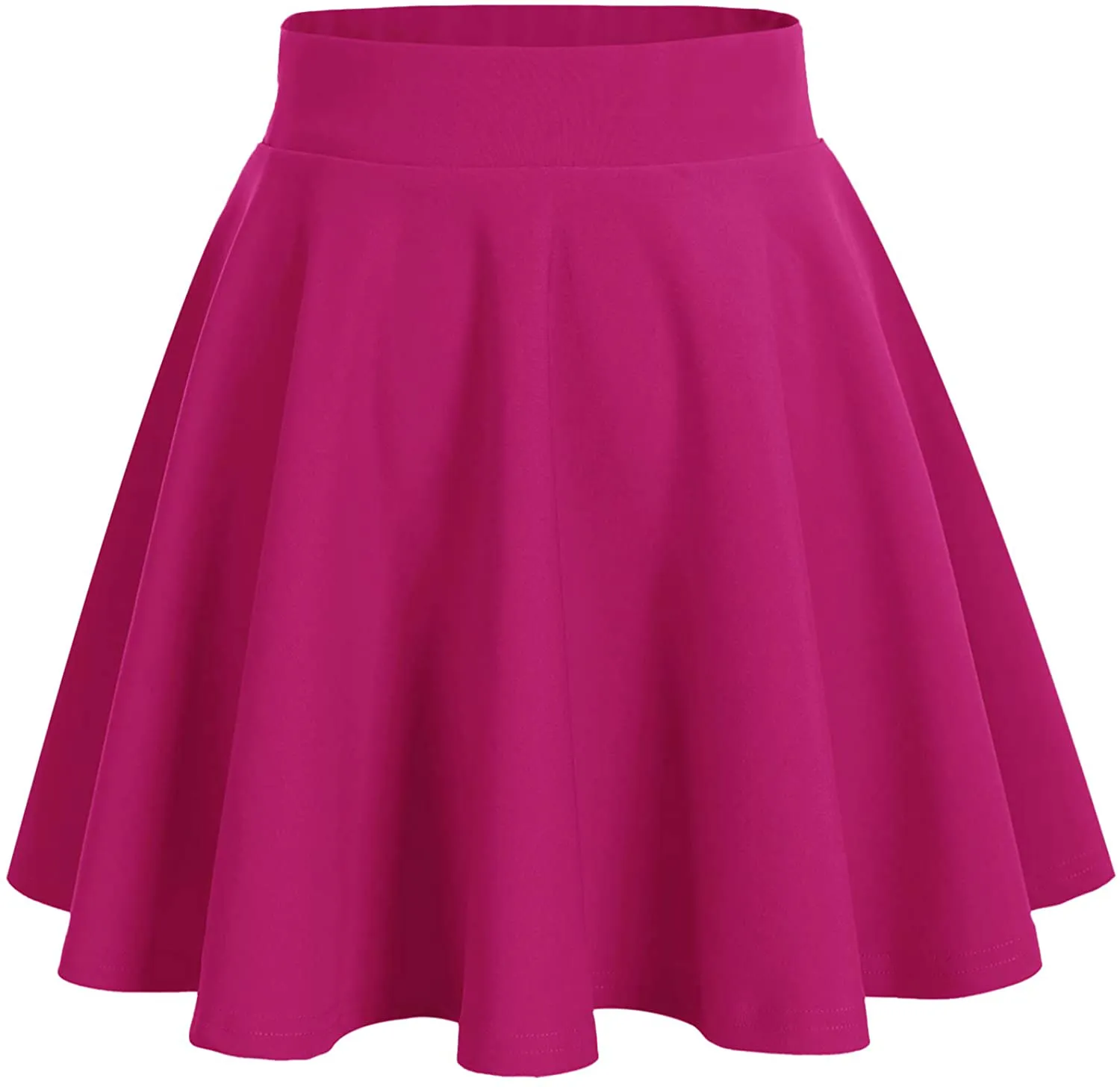 DRESSTELLS Skirt for Women Mini Skirts Versatile A-line Basic Stretchy Flared Skater Skirt