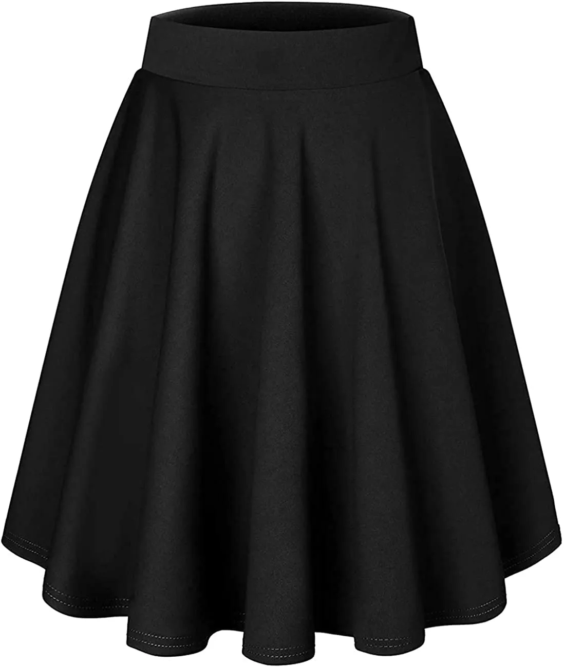 DRESSTELLS Skirt for Women Mini Skirts Versatile A-line Basic Stretchy Flared Skater Skirt