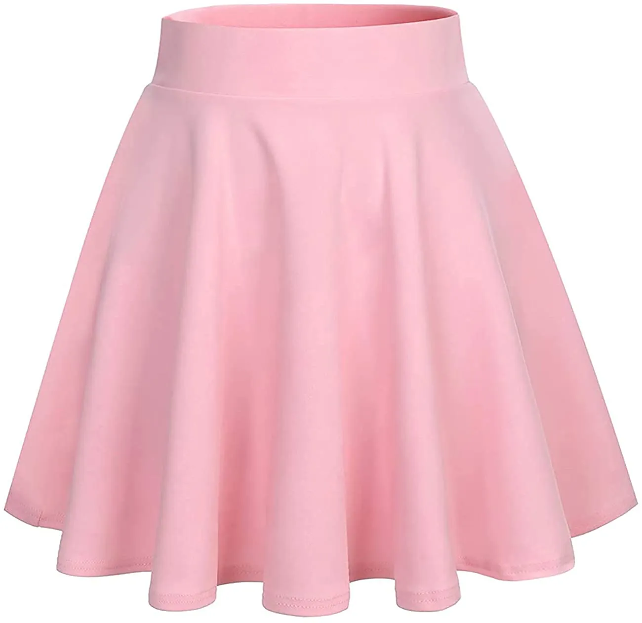 DRESSTELLS Skirt for Women Mini Skirts Versatile A-line Basic Stretchy Flared Skater Skirt