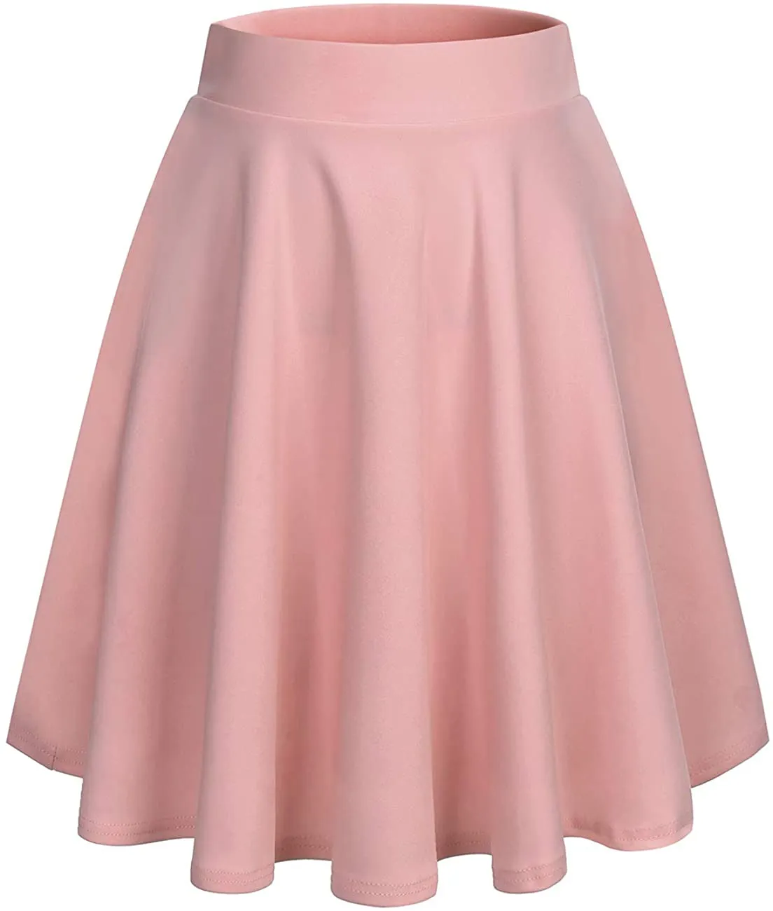 DRESSTELLS Skirt for Women Mini Skirts Versatile A-line Basic Stretchy Flared Skater Skirt