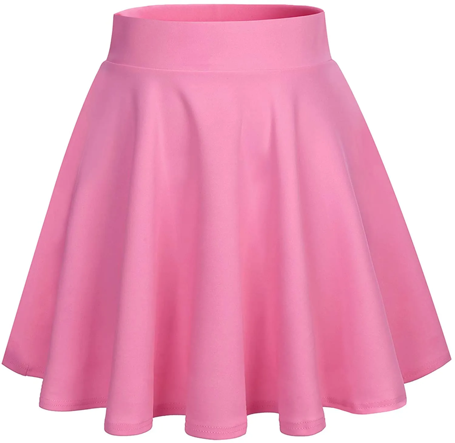 DRESSTELLS Skirt for Women Mini Skirts Versatile A-line Basic Stretchy Flared Skater Skirt