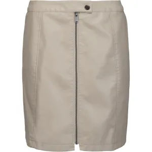 DSColette PU Skirt - Pale Khaki