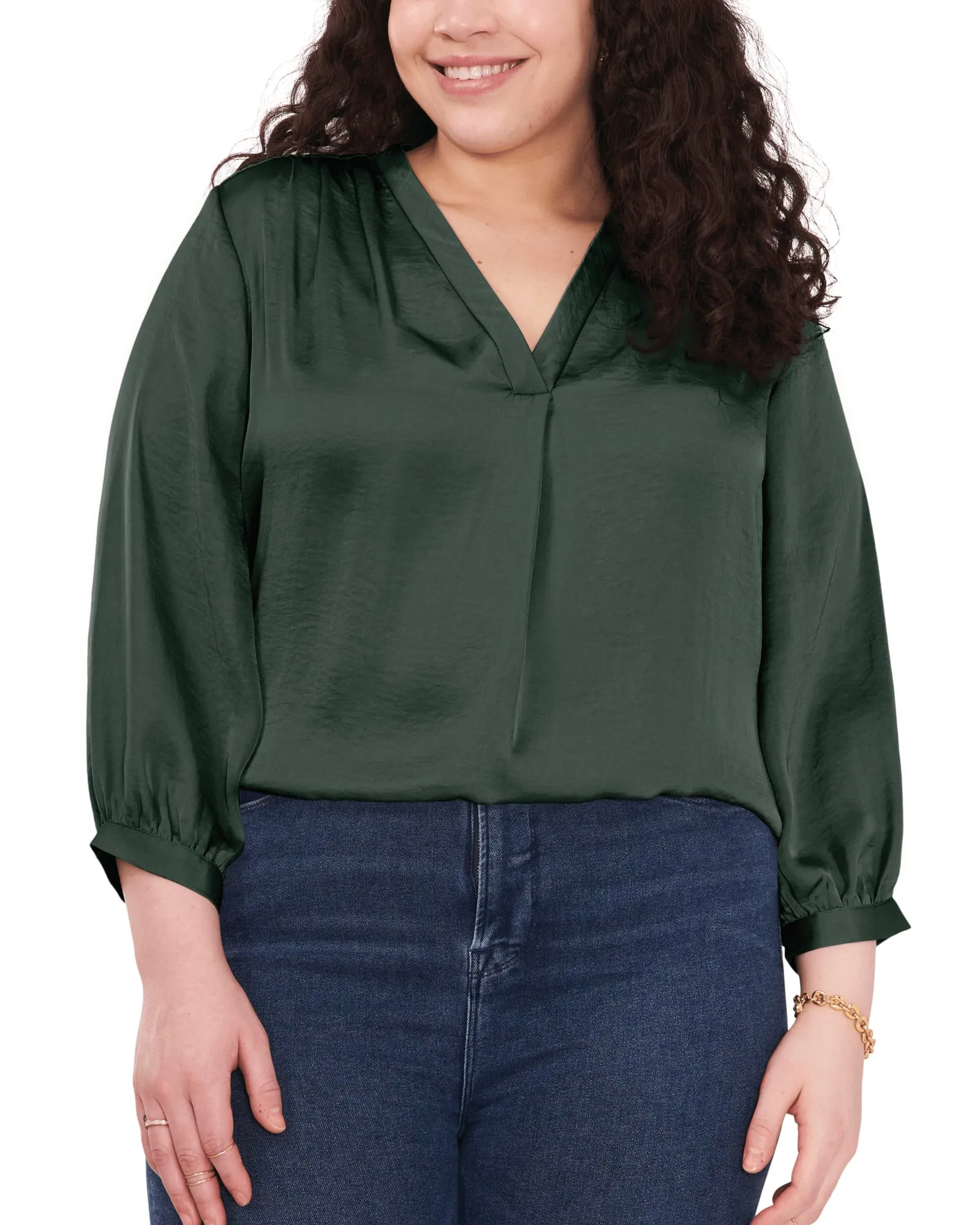 Everley V-Neck Blouse | DK WILLOW