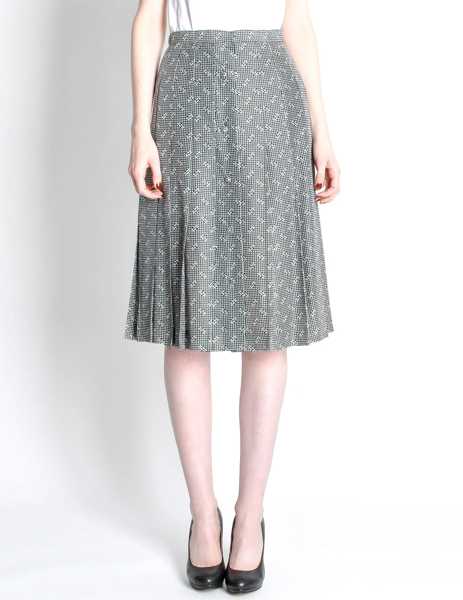 Ferragamo Vintage Monogram Print Skirt