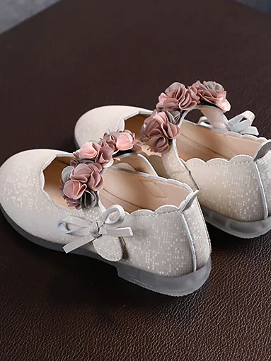 Floral Arch Ribbon Sparkle Flats by Liv and Mia