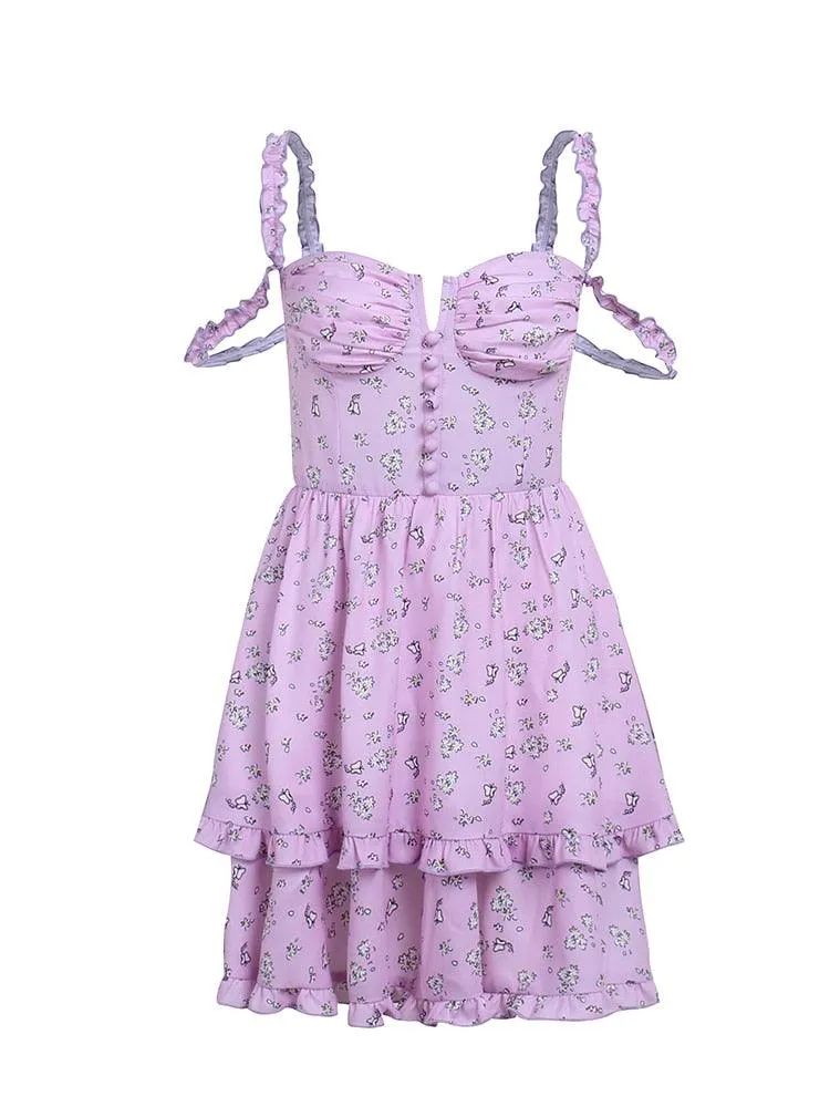 Floral Flounce Purple Bliss Dress