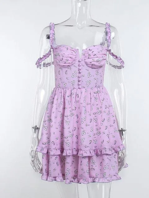 Floral Flounce Purple Bliss Dress