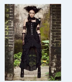 Gothic Birdtail Lace Long Skirts