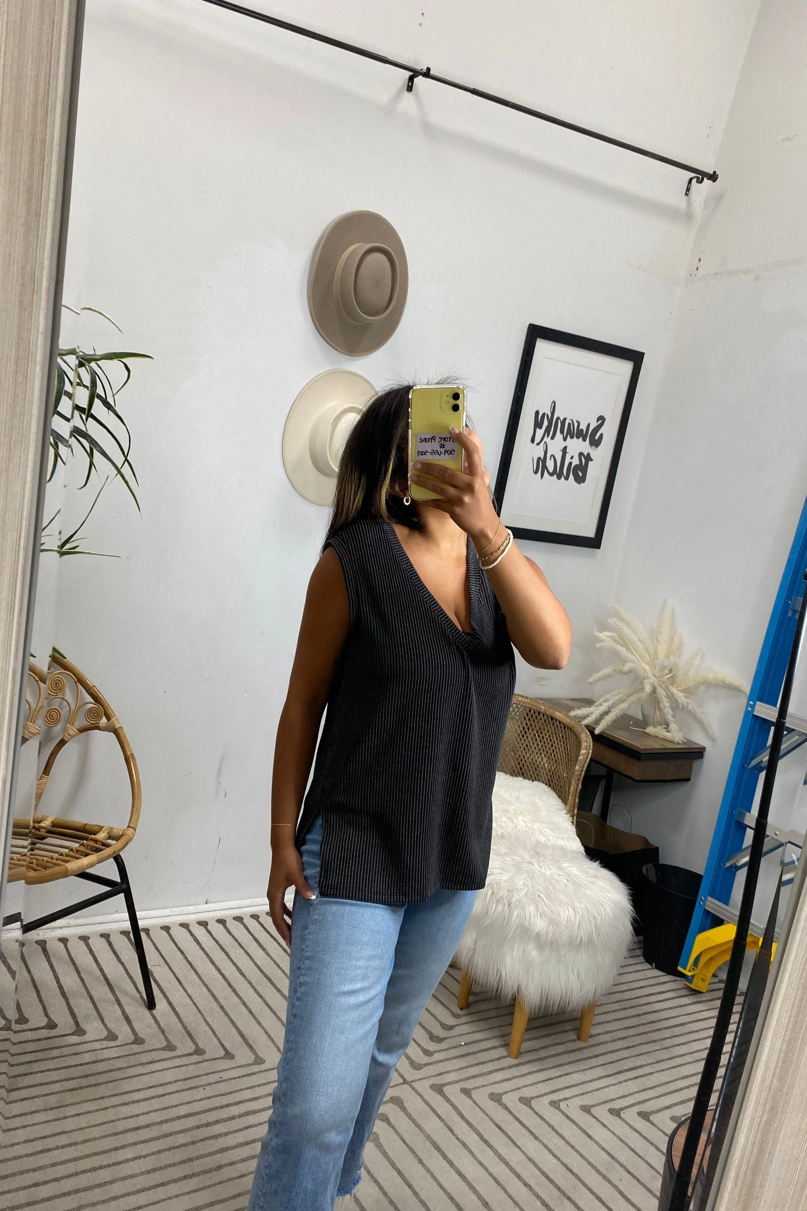 Kalina Charcoal Top