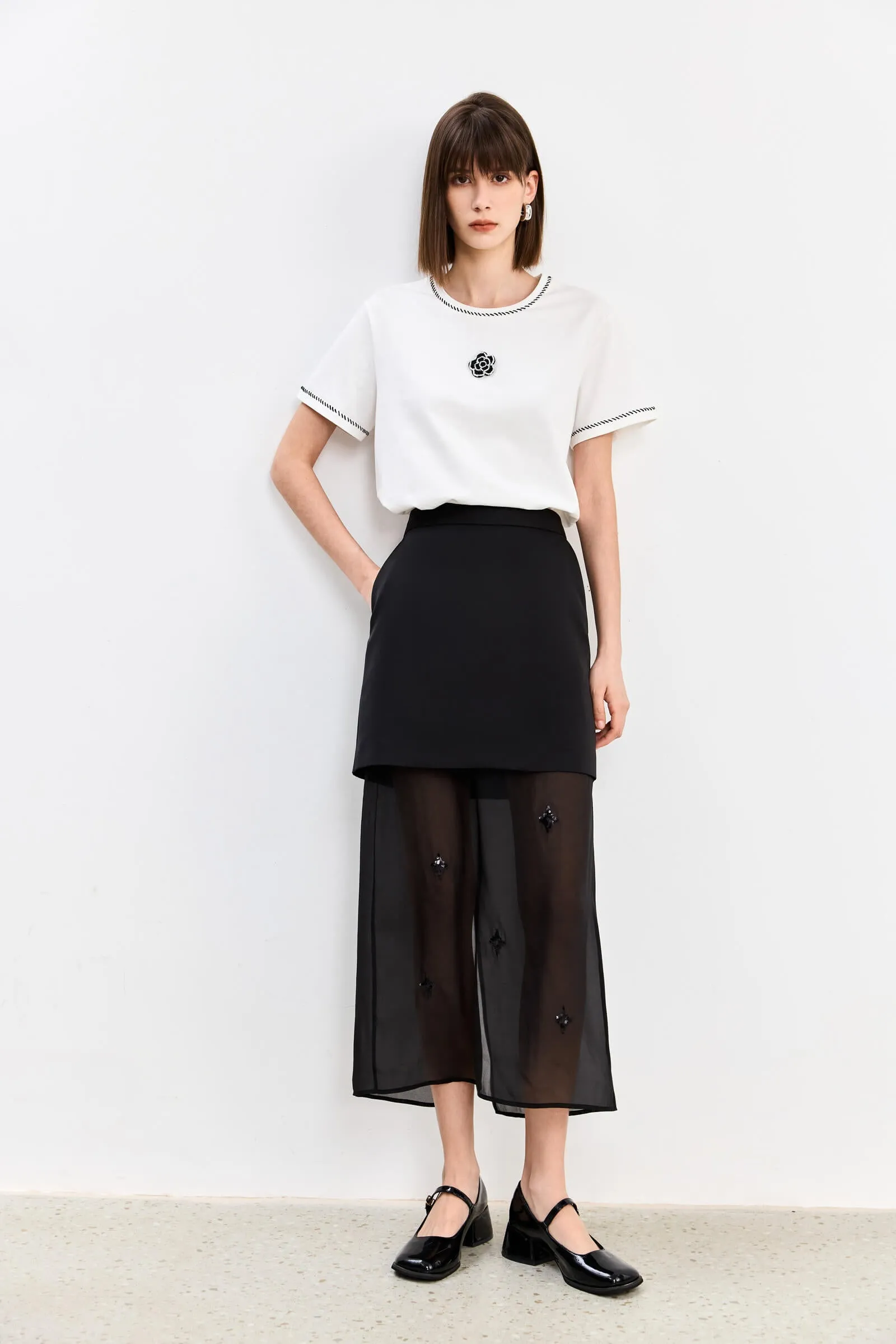 LILY Fashionable Retro Mesh Skirt