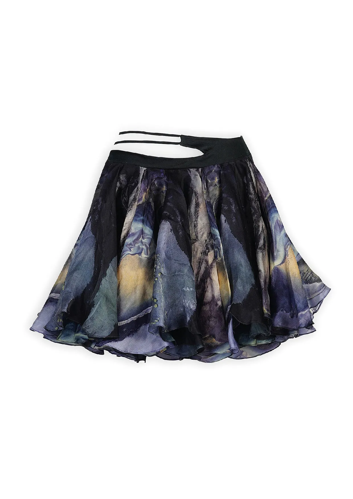 Low-Rise Silk Organza Skirt