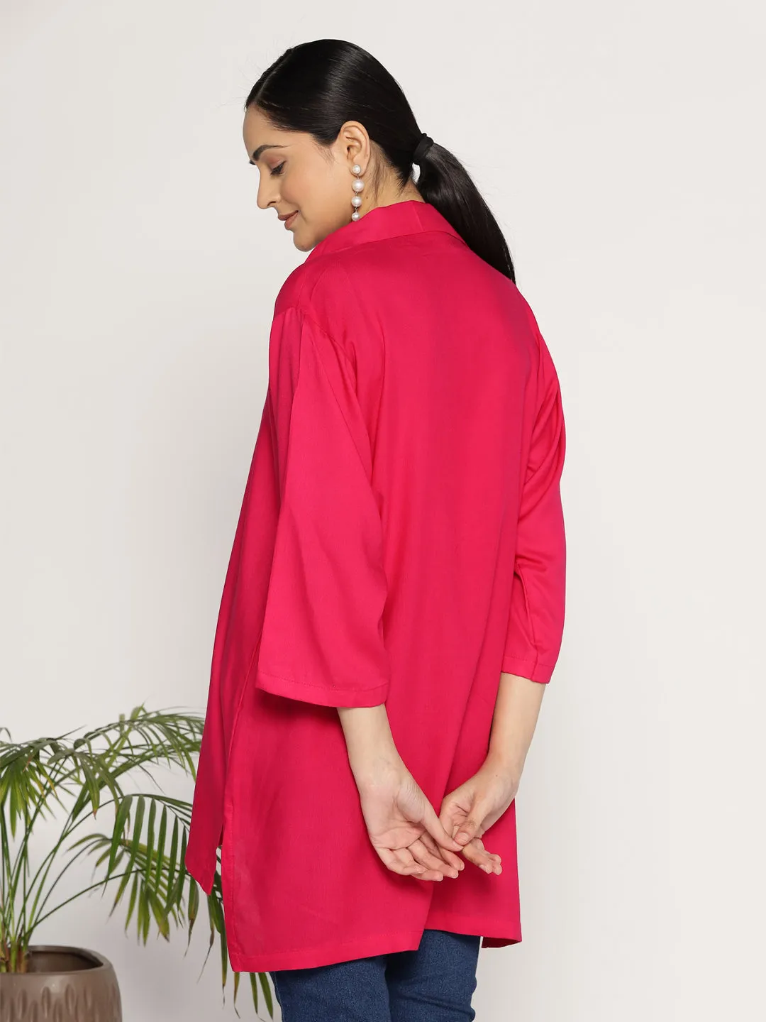 Magenta Rayon ShirtTop - Brise