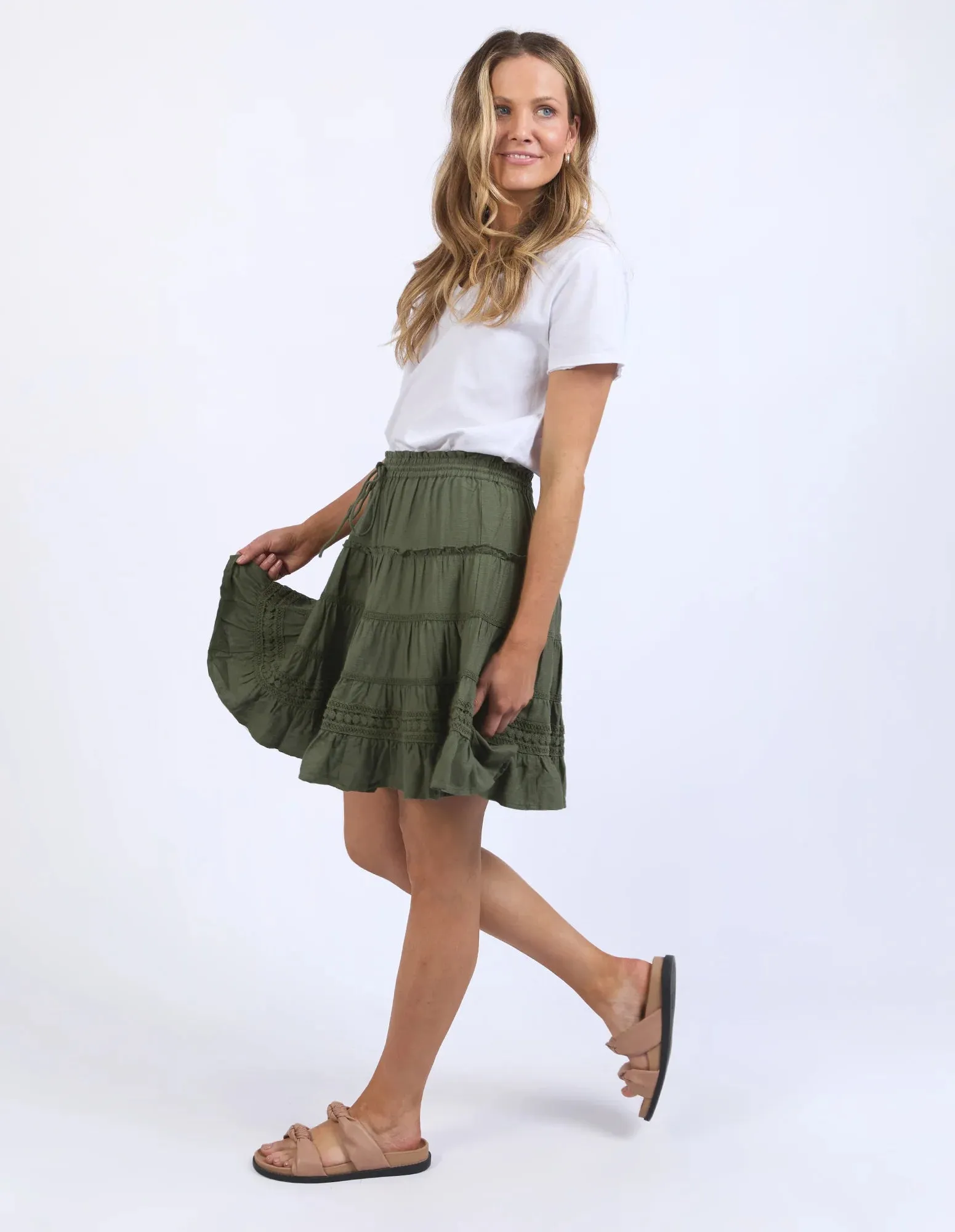 Market Lace Trim Skirt Clover