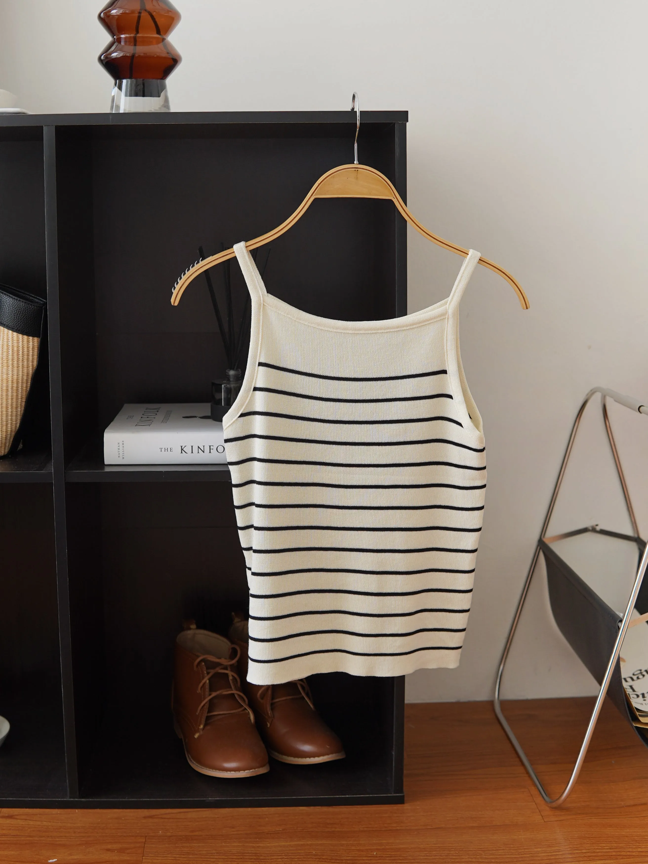 Nicole Striped Knit Tank Top