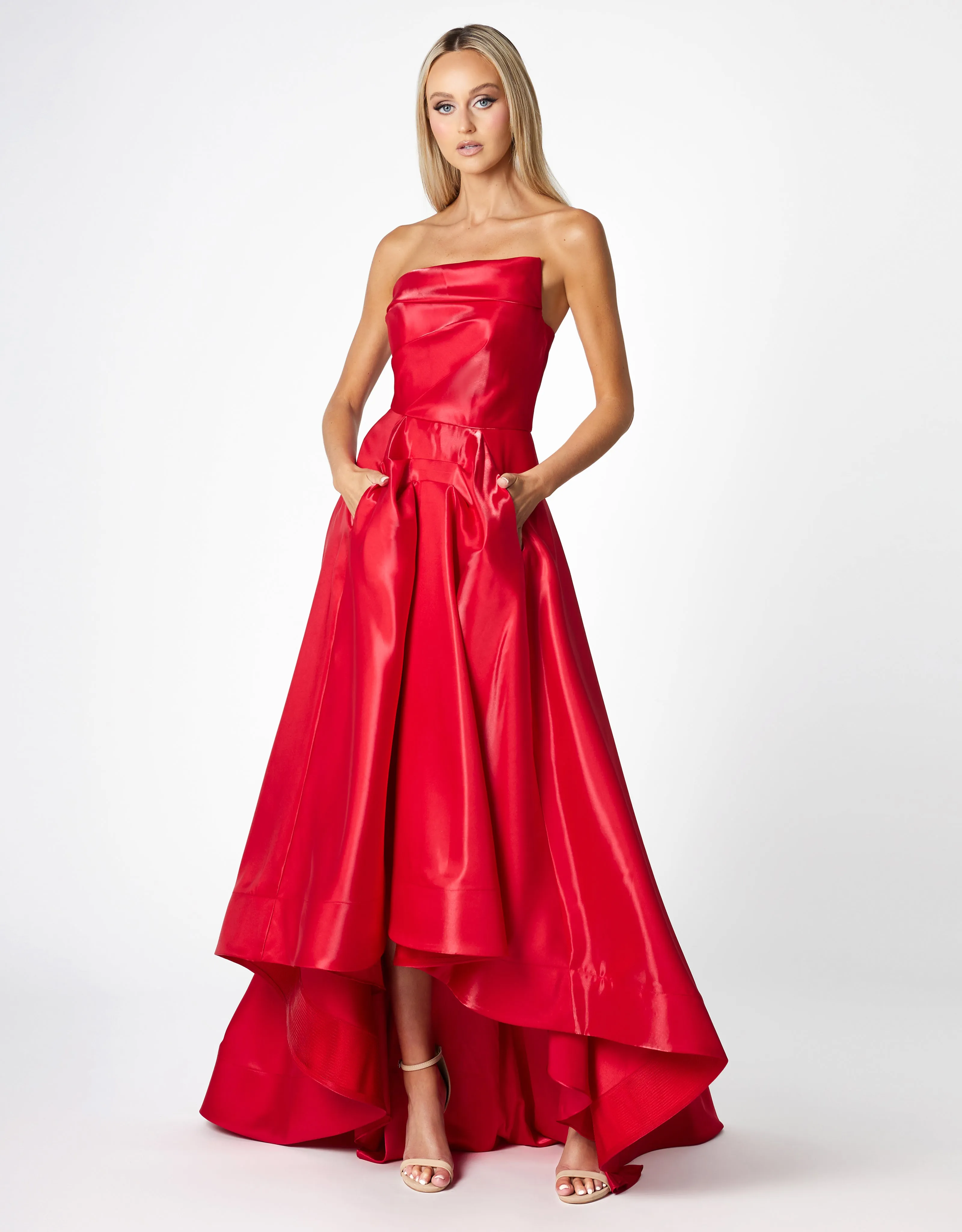 Odette Asymmetric Hi-Low Gown