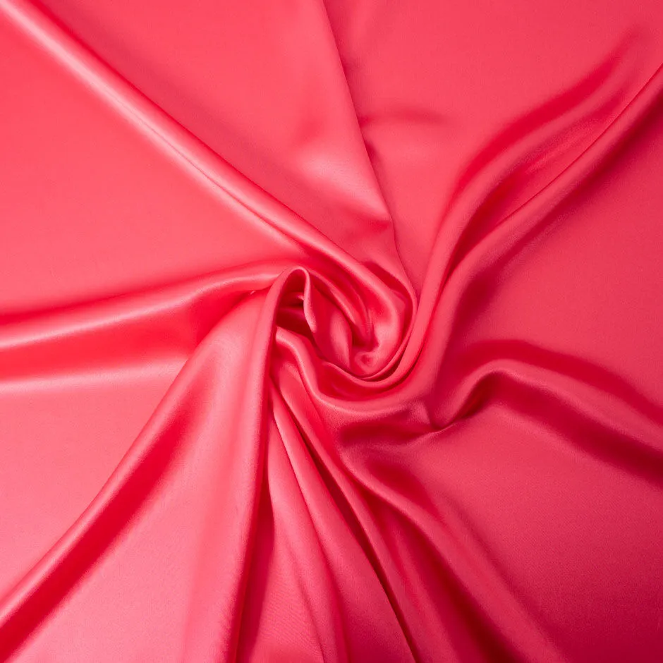 Punch Pink Pure Silk Satin