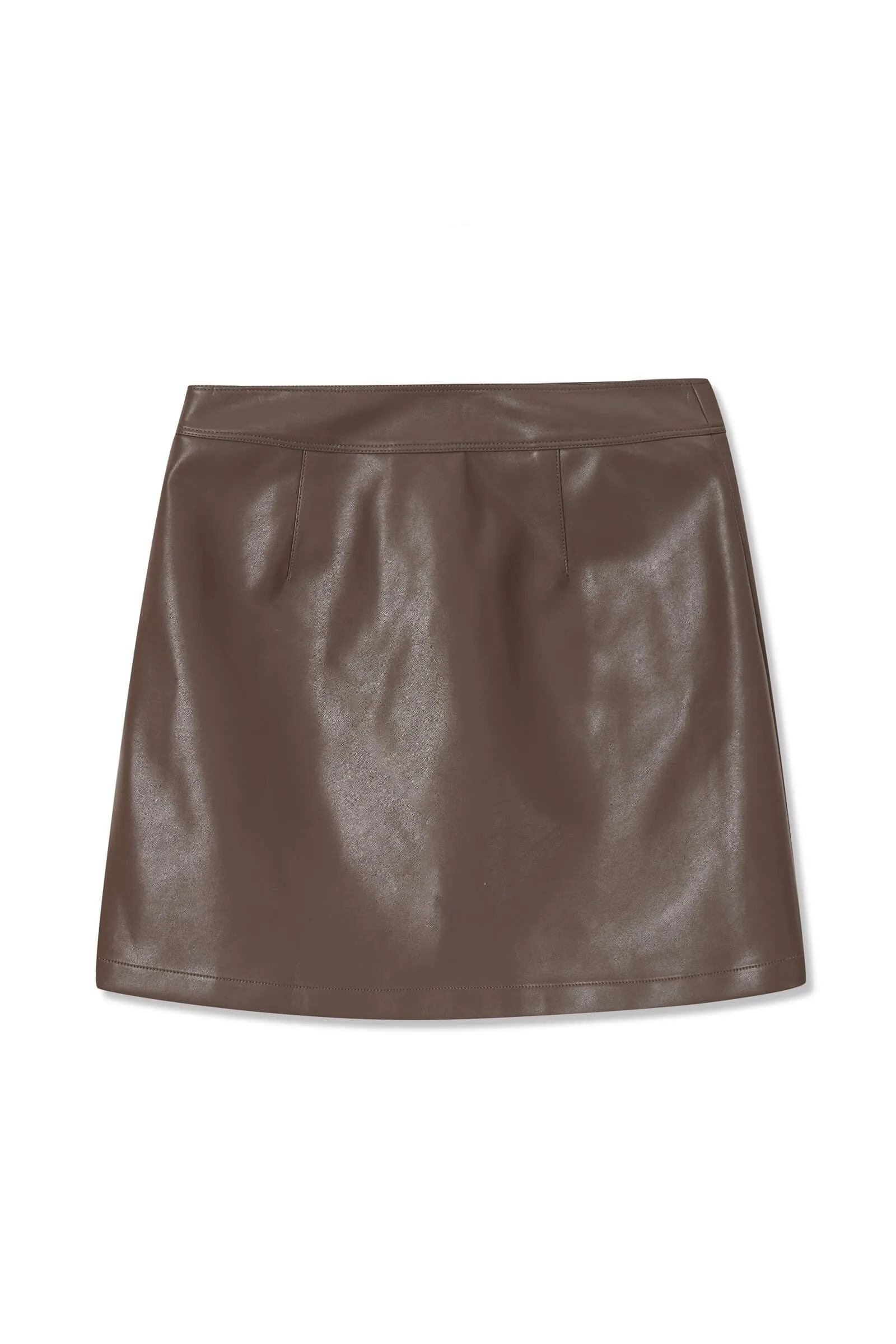 Retro Slimming PU Mini Skirt