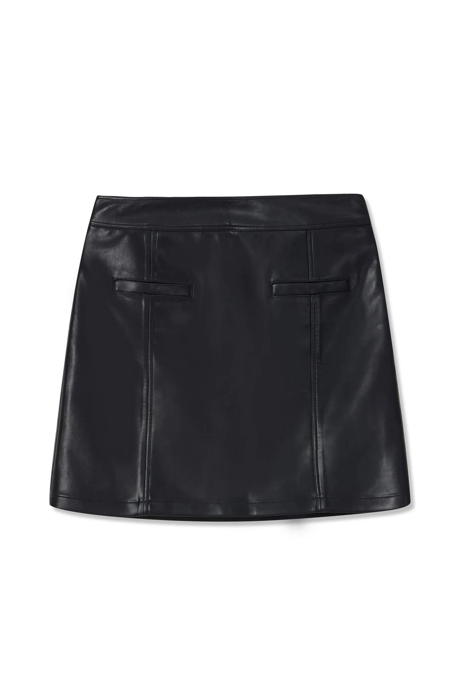 Retro Slimming PU Mini Skirt