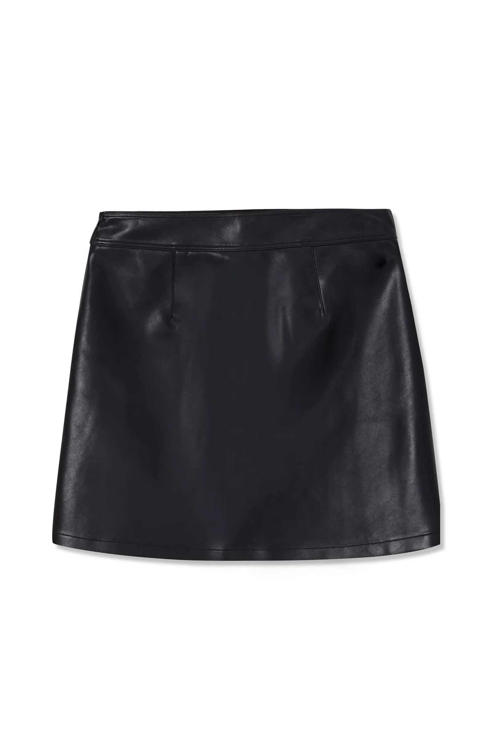 Retro Slimming PU Mini Skirt