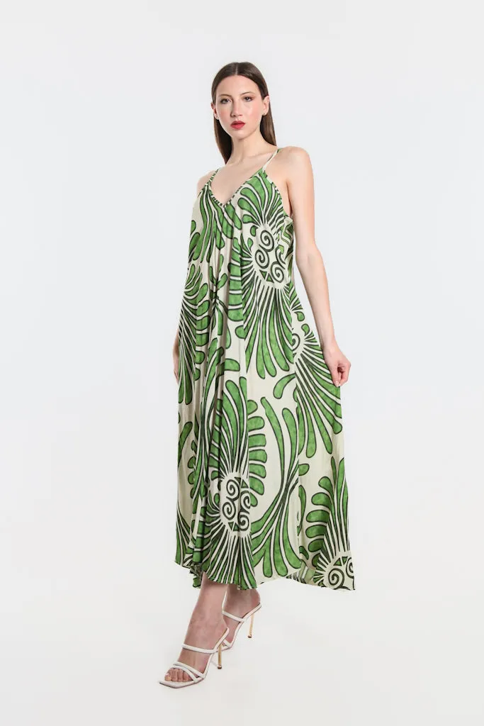 River Coconut Viscose Slip Dress (DT111C)