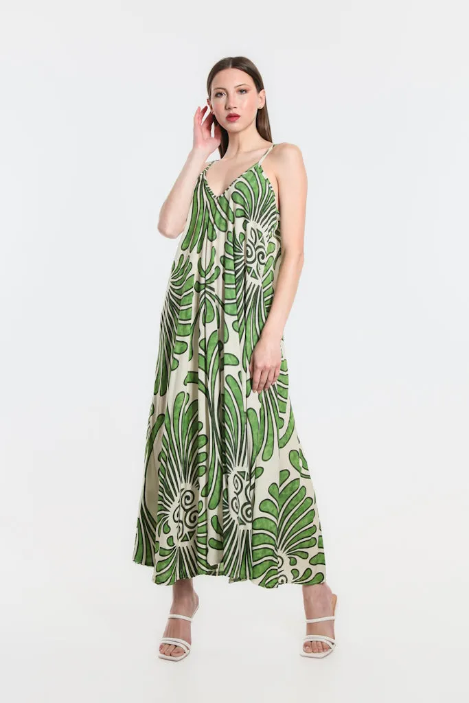 River Coconut Viscose Slip Dress (DT111C)