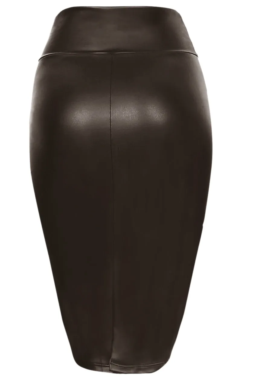 Rock Chick Faux Leather Skirt