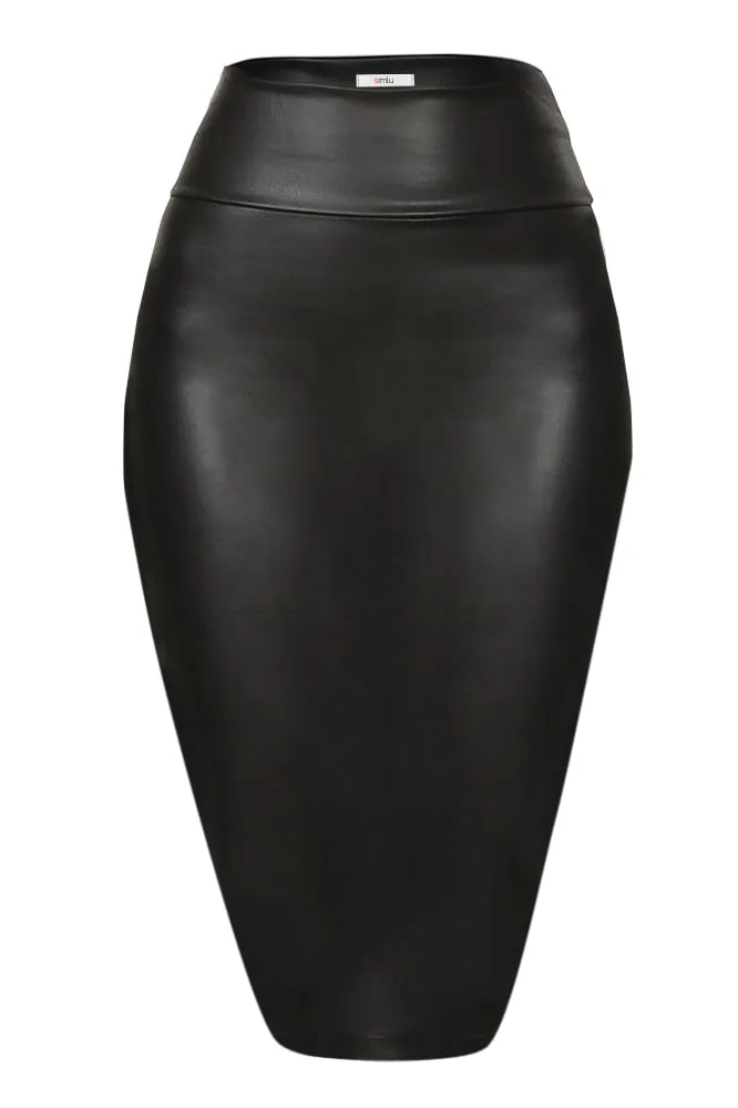 Rock Chick Faux Leather Skirt