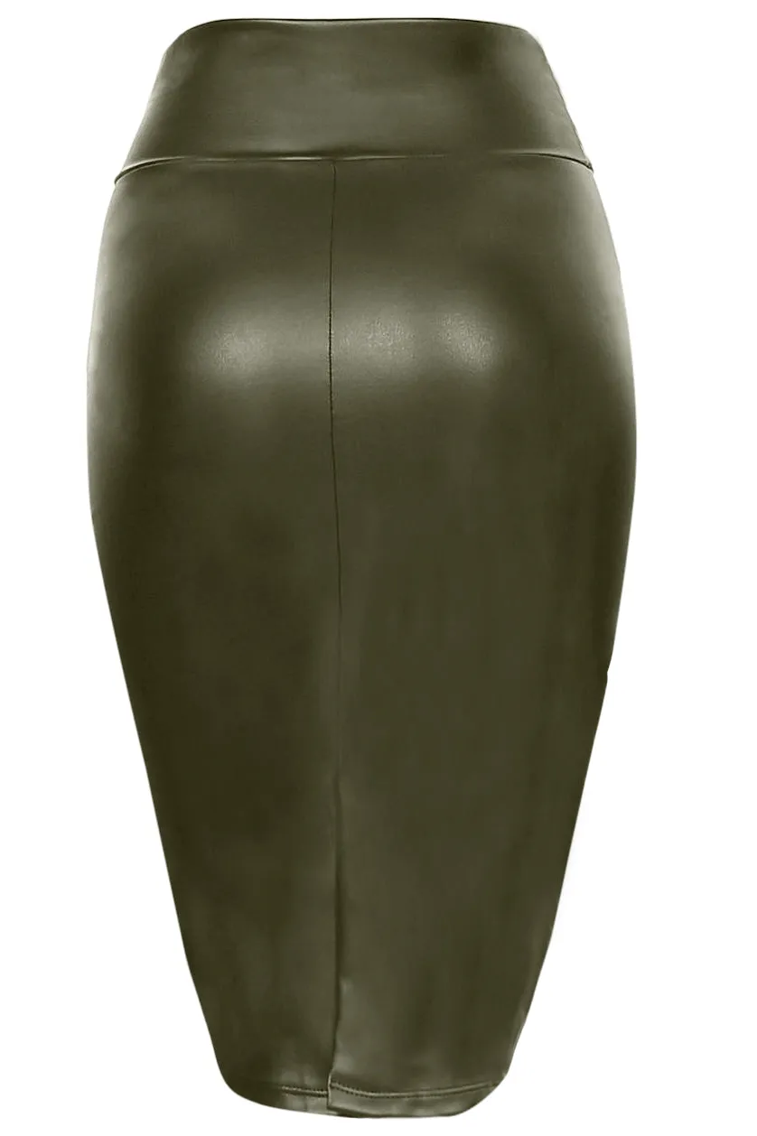 Rock Chick Faux Leather Skirt