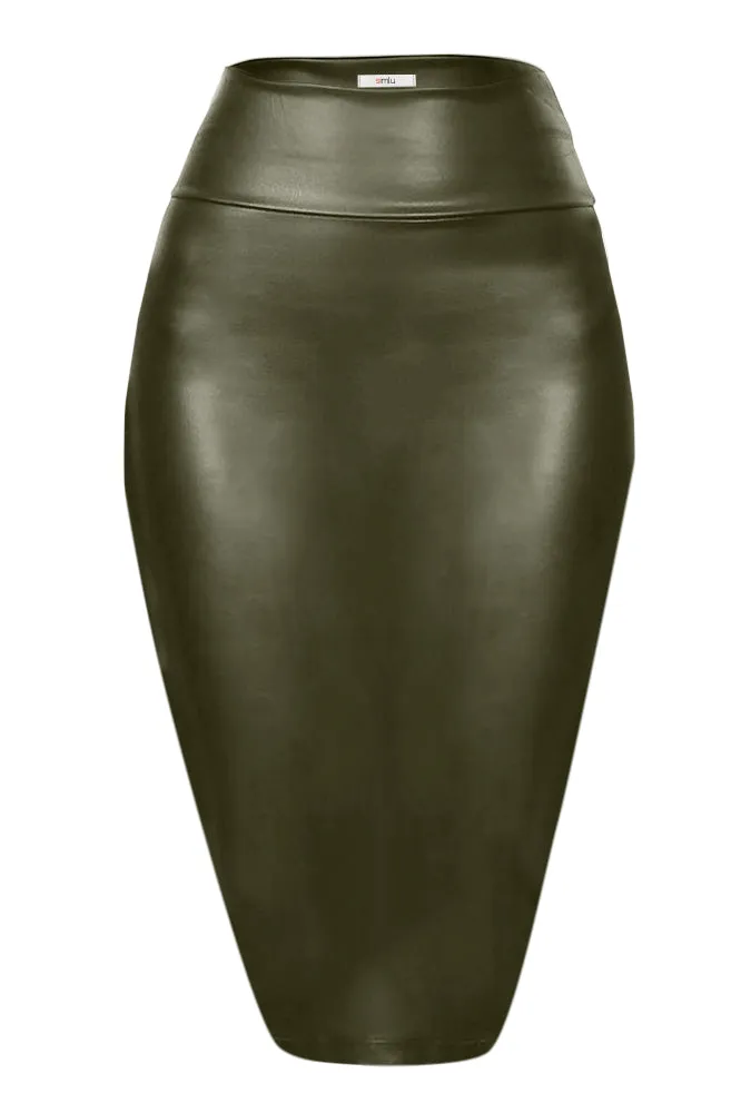 Rock Chick Faux Leather Skirt