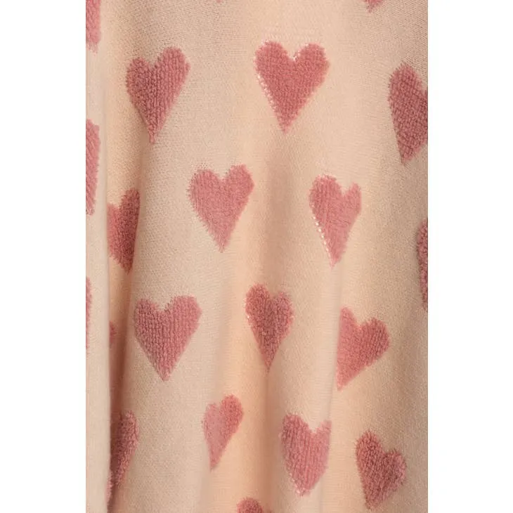 SAACHI Ribbed Heart Cardigan