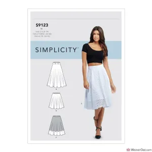 Simplicity Pattern S9123 Misses' Skirts