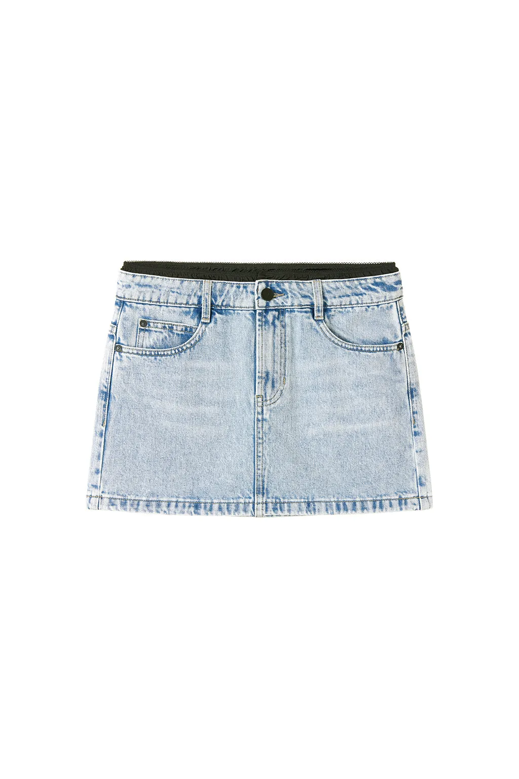 Stylish Patchwork Denim Skirt