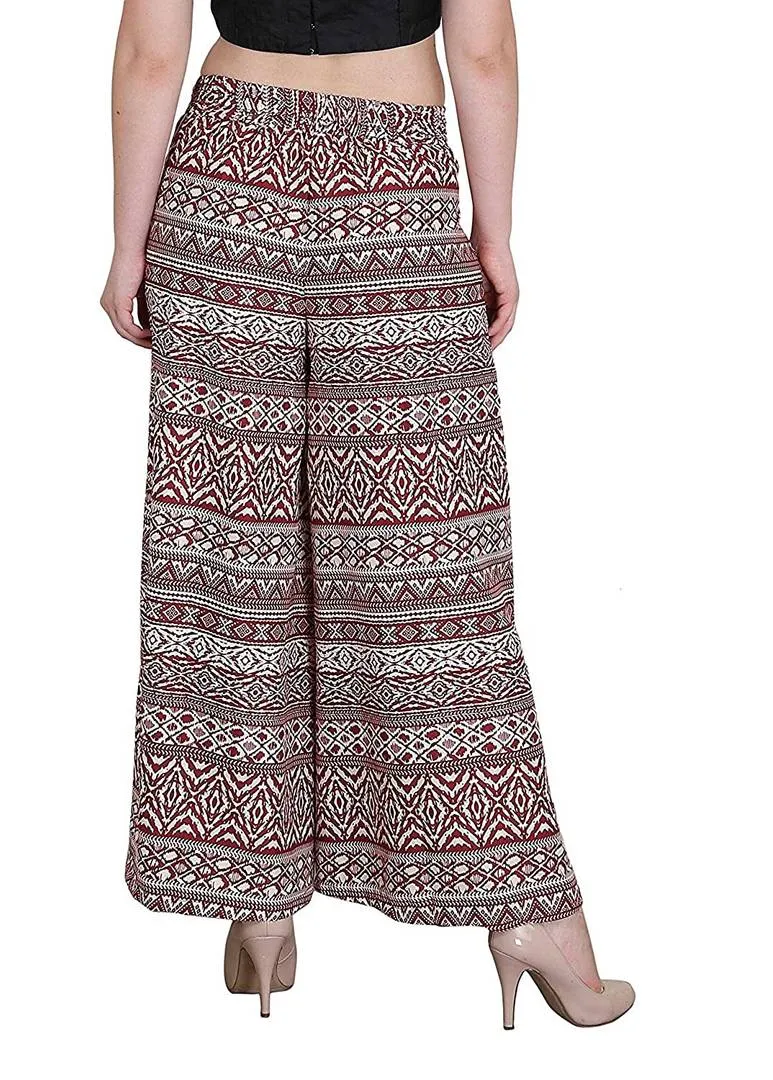 Stylish Printed Crepe Palazzo For Women