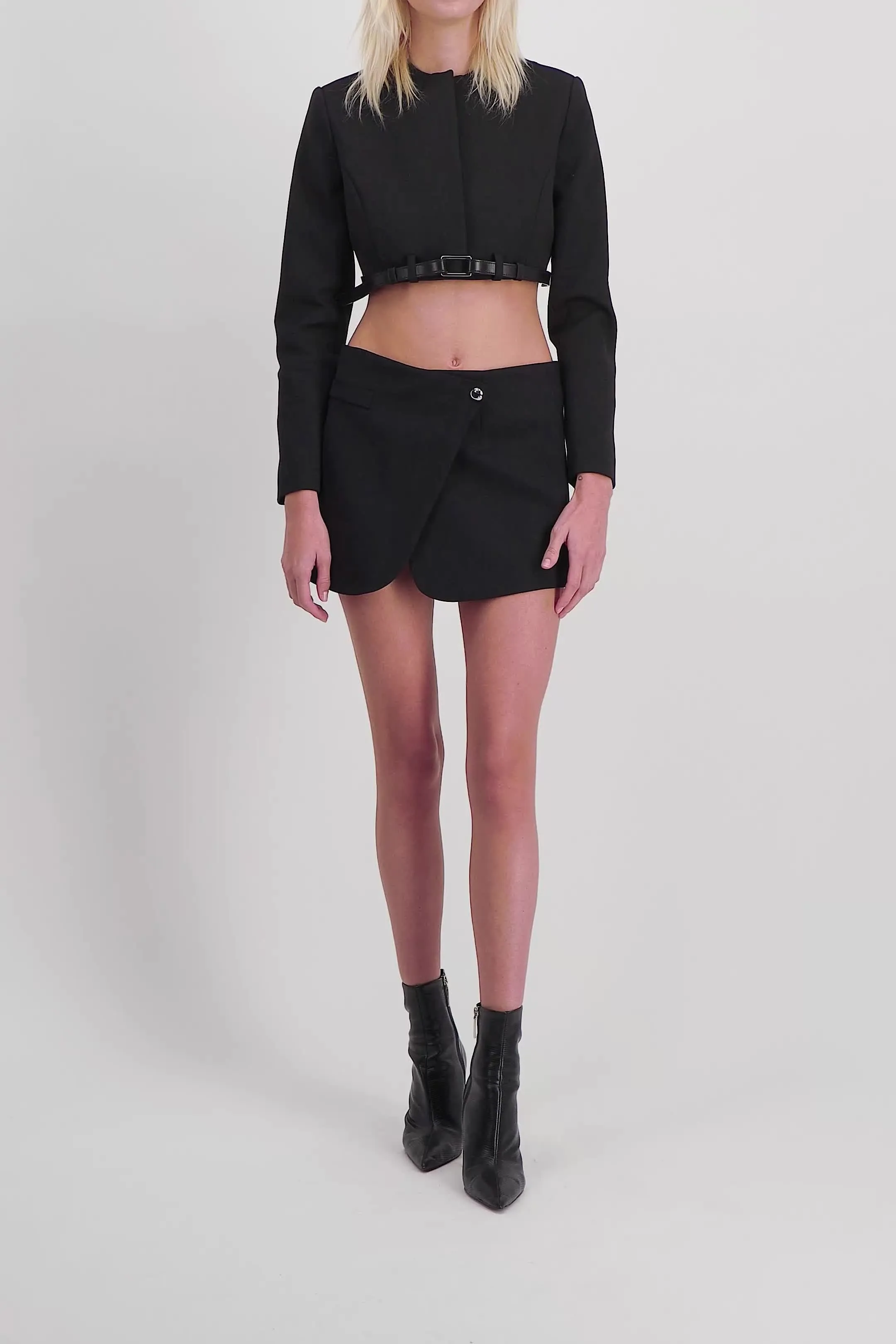 Tailored mini skirt