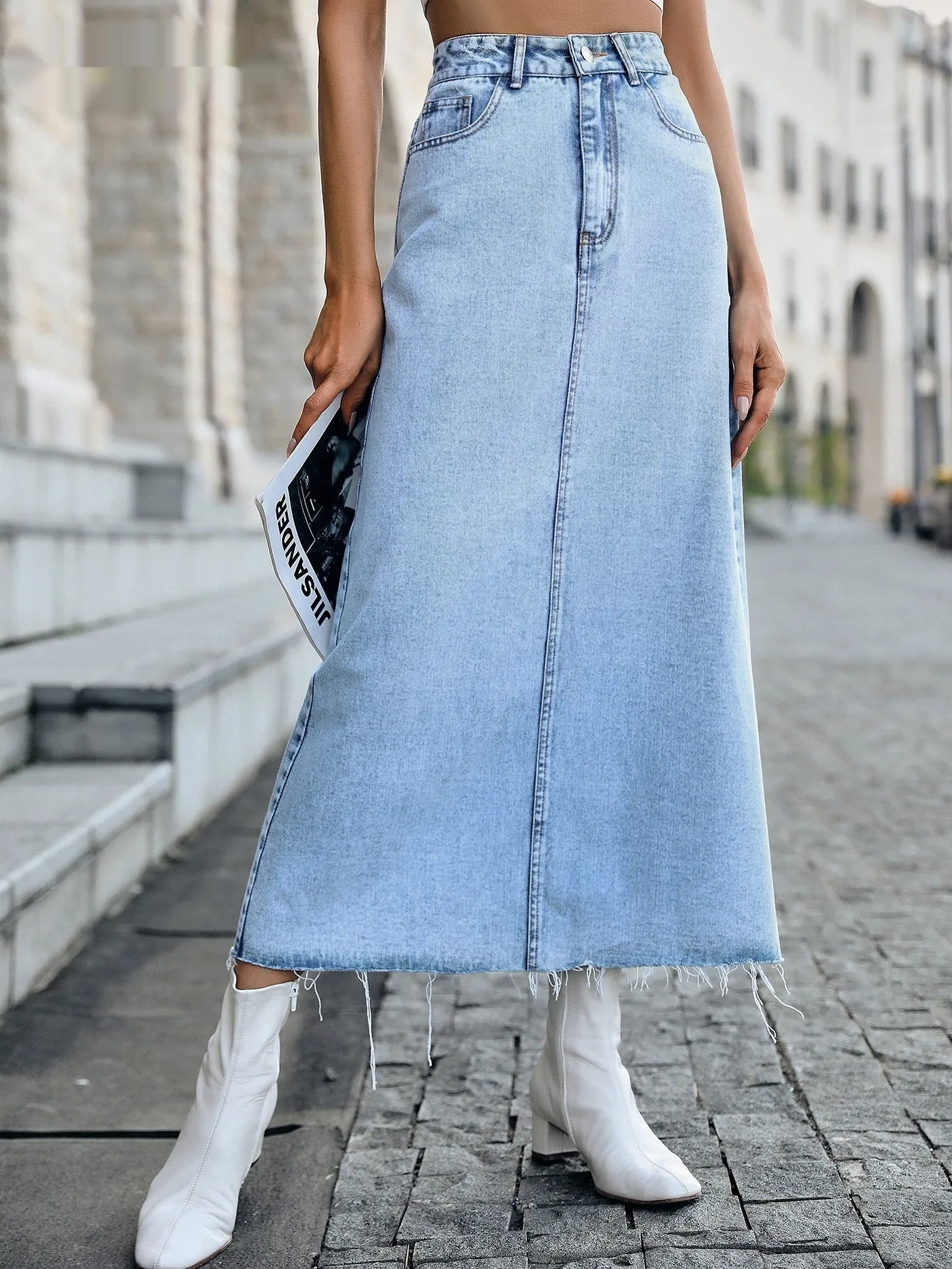 Trendy Denim Skirt