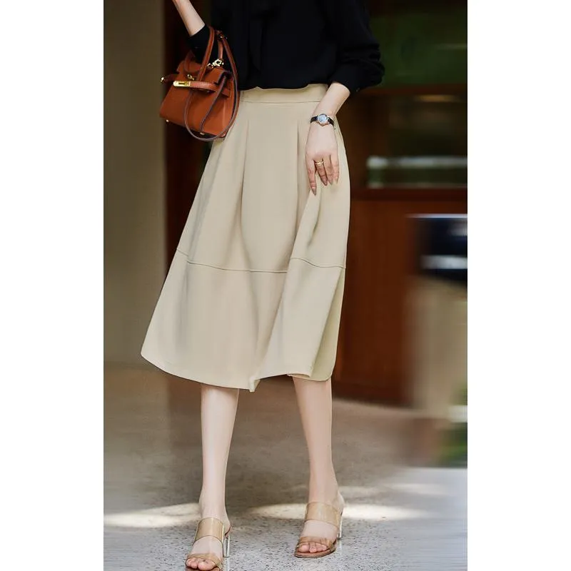 Versatile A-Line Slimming Solid Chic Skirt