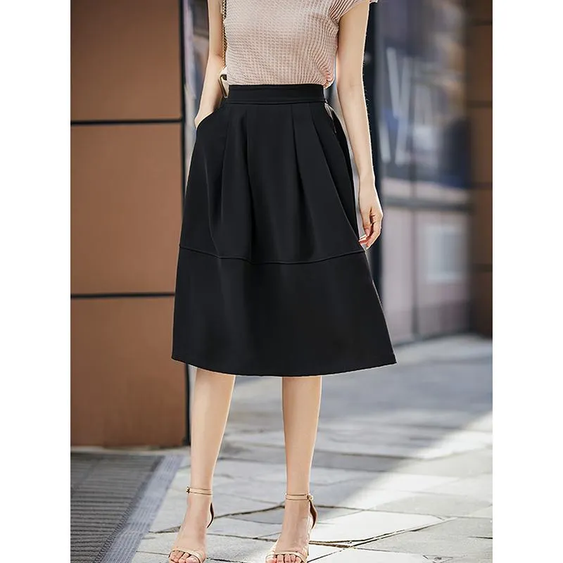 Versatile A-Line Slimming Solid Chic Skirt