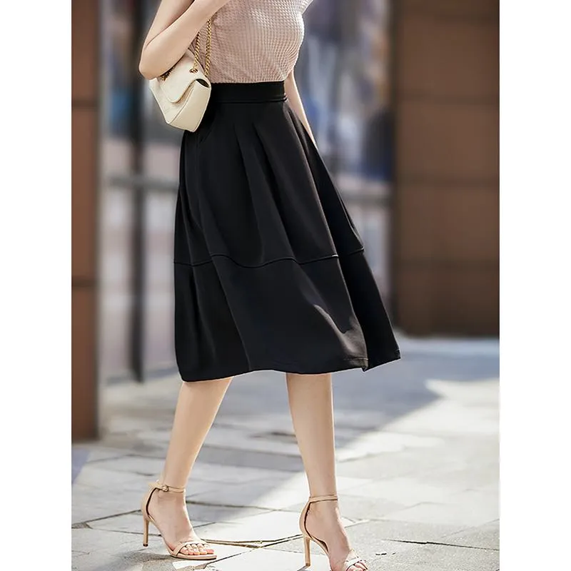 Versatile A-Line Slimming Solid Chic Skirt