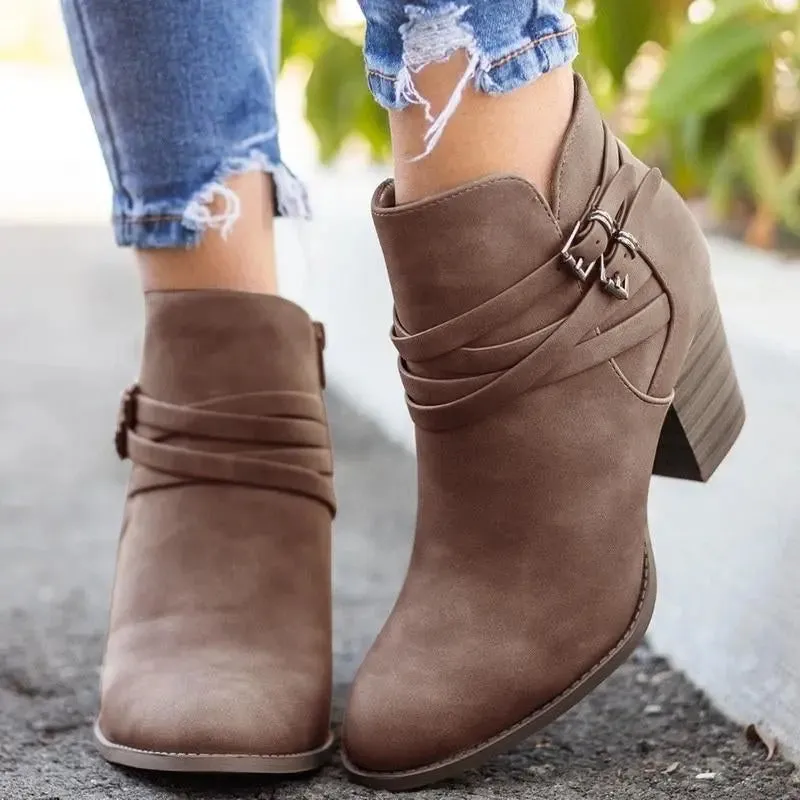 Vivian Buckle Strap Ankle Bootie