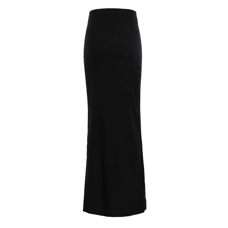 Wenkouban guys in skirts Women's Autumn and Winter Large Skirt Fashionable Elegant Thin Long Thick Skirt Sheath