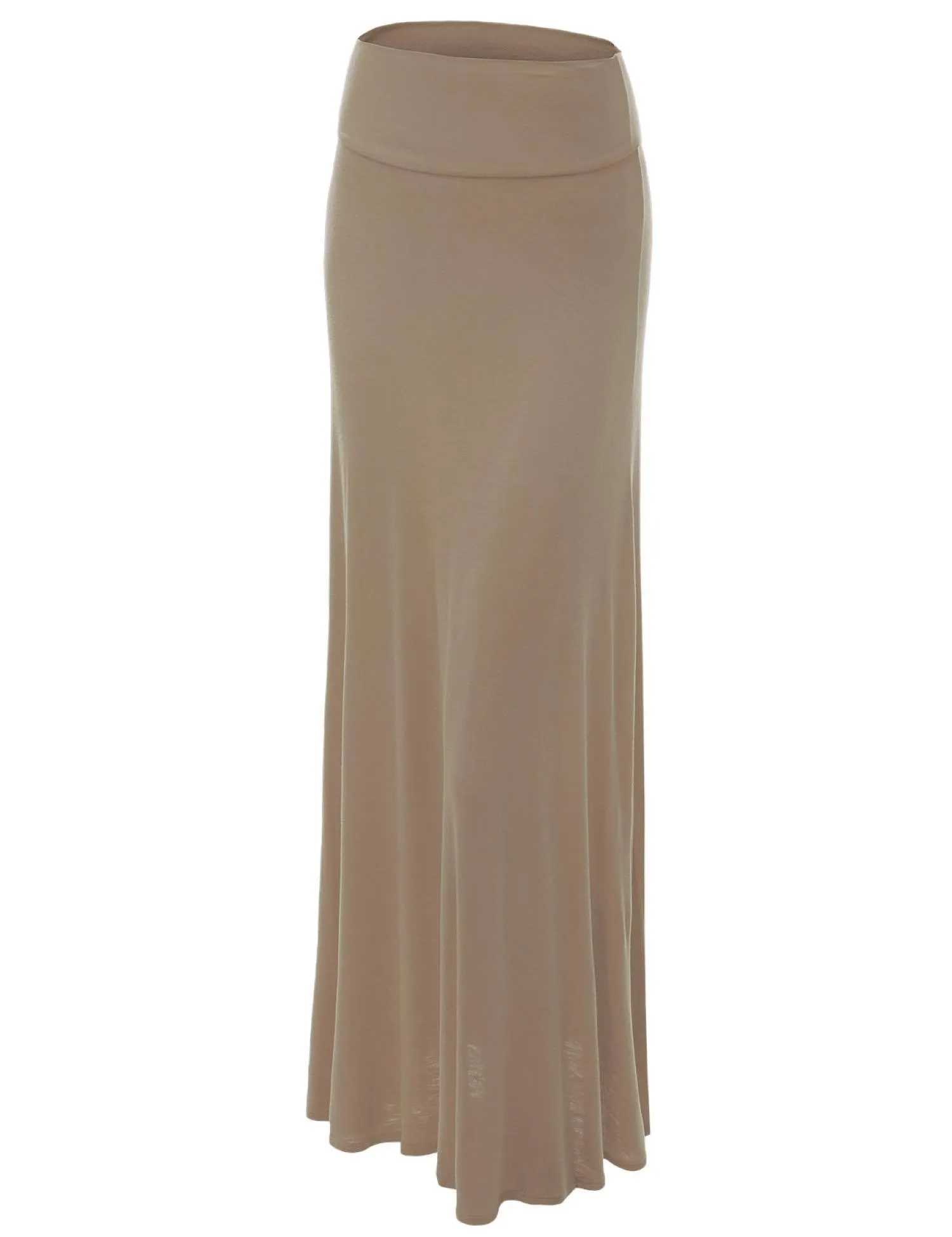 Womens Fold-Over Maxi Skirt