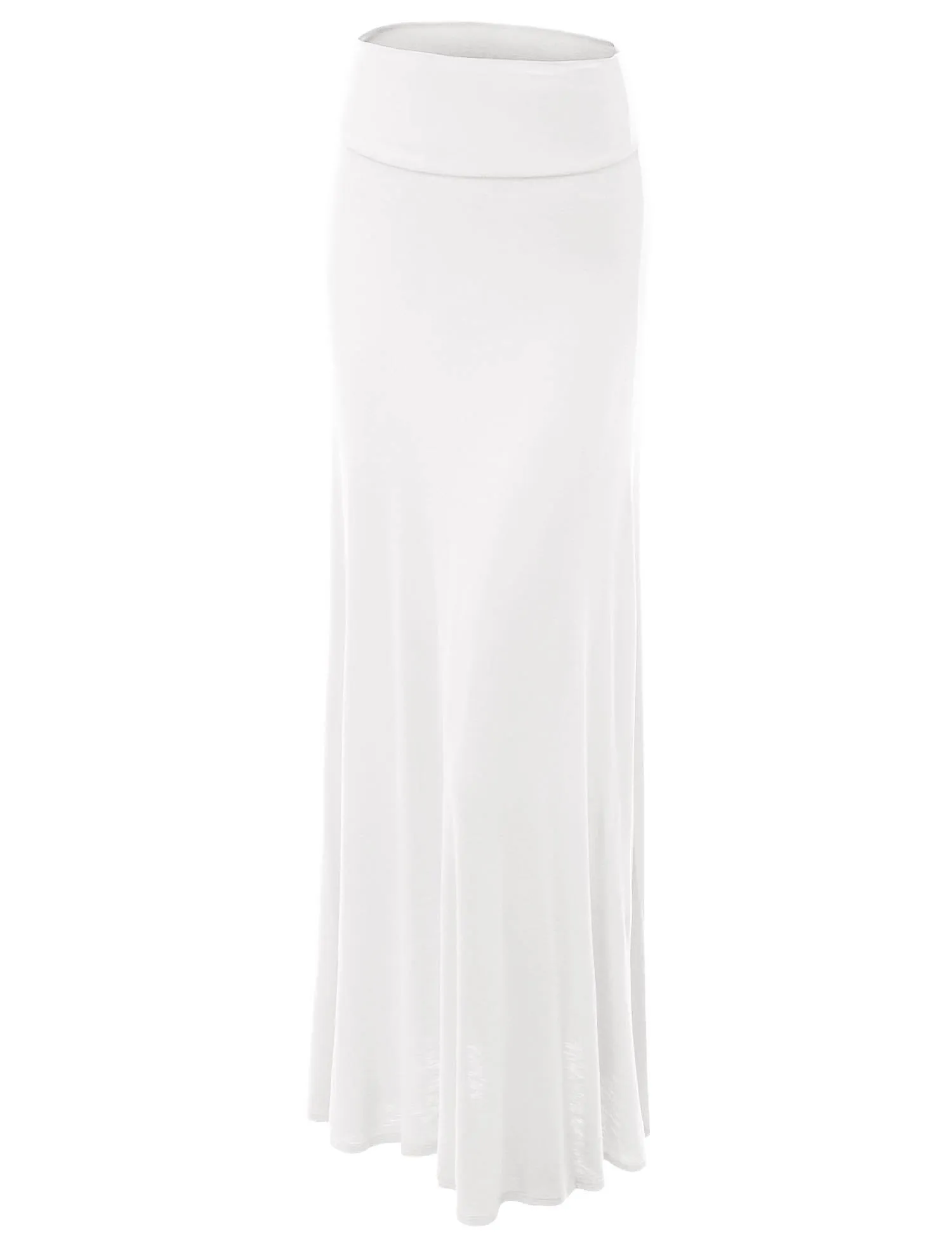 Womens Fold-Over Maxi Skirt